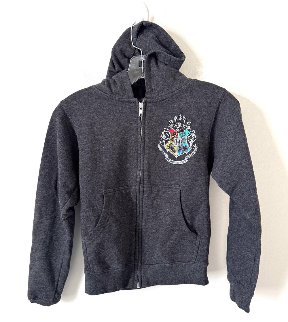 Universal Parks Official Harry Potter Hooded Sweatshirt Jacket Gray Kid's Small